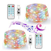 Instalatie Craciun, 5 metri, 50 LED-uri, multicolor RGB, sincronizare muzica, telecomanda 12 de functii, USB, fir cupru, liniar, interior/exterior, Flippy-0