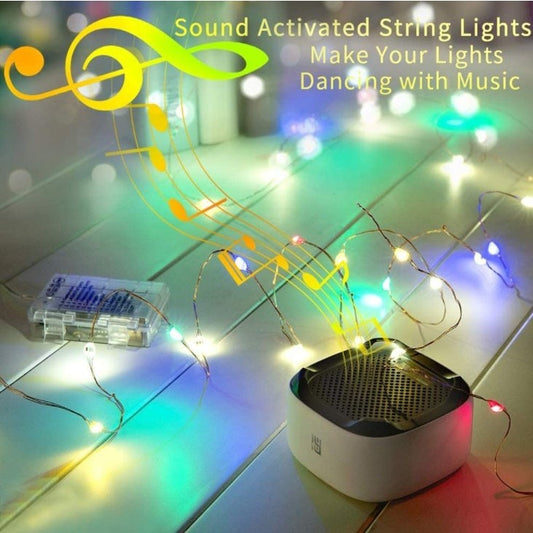 Instalatie Craciun, 5 metri, 50 LED-uri, multicolor RGB, sincronizare muzica, telecomanda 12 de functii, USB, fir cupru, liniar, interior/exterior, Flippy-1