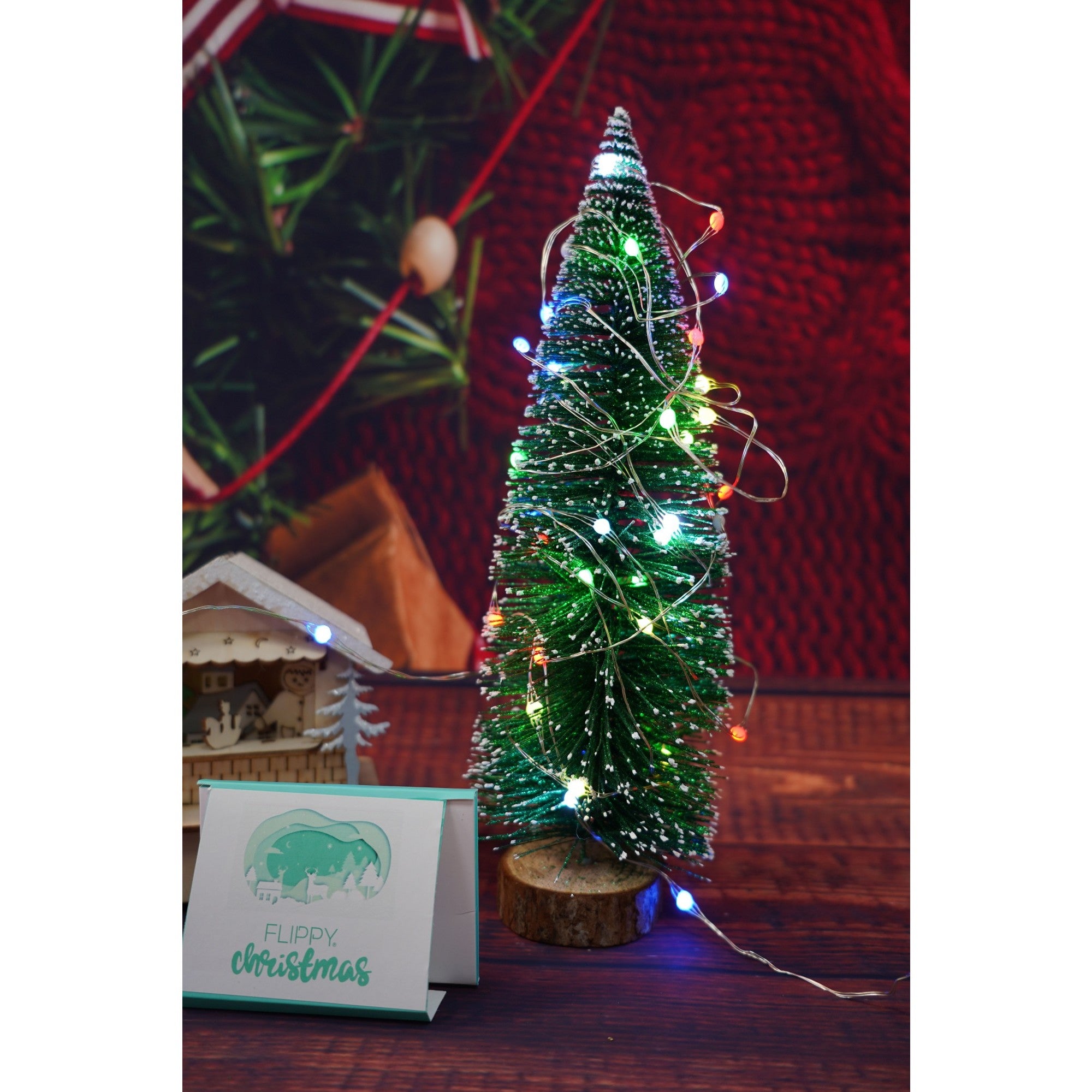 Instalatie Craciun, 5 metri, 50 LED-uri, telecomanda 32 de functii, multicolor RBG, fir cupru, USB, interior, Flippy-4