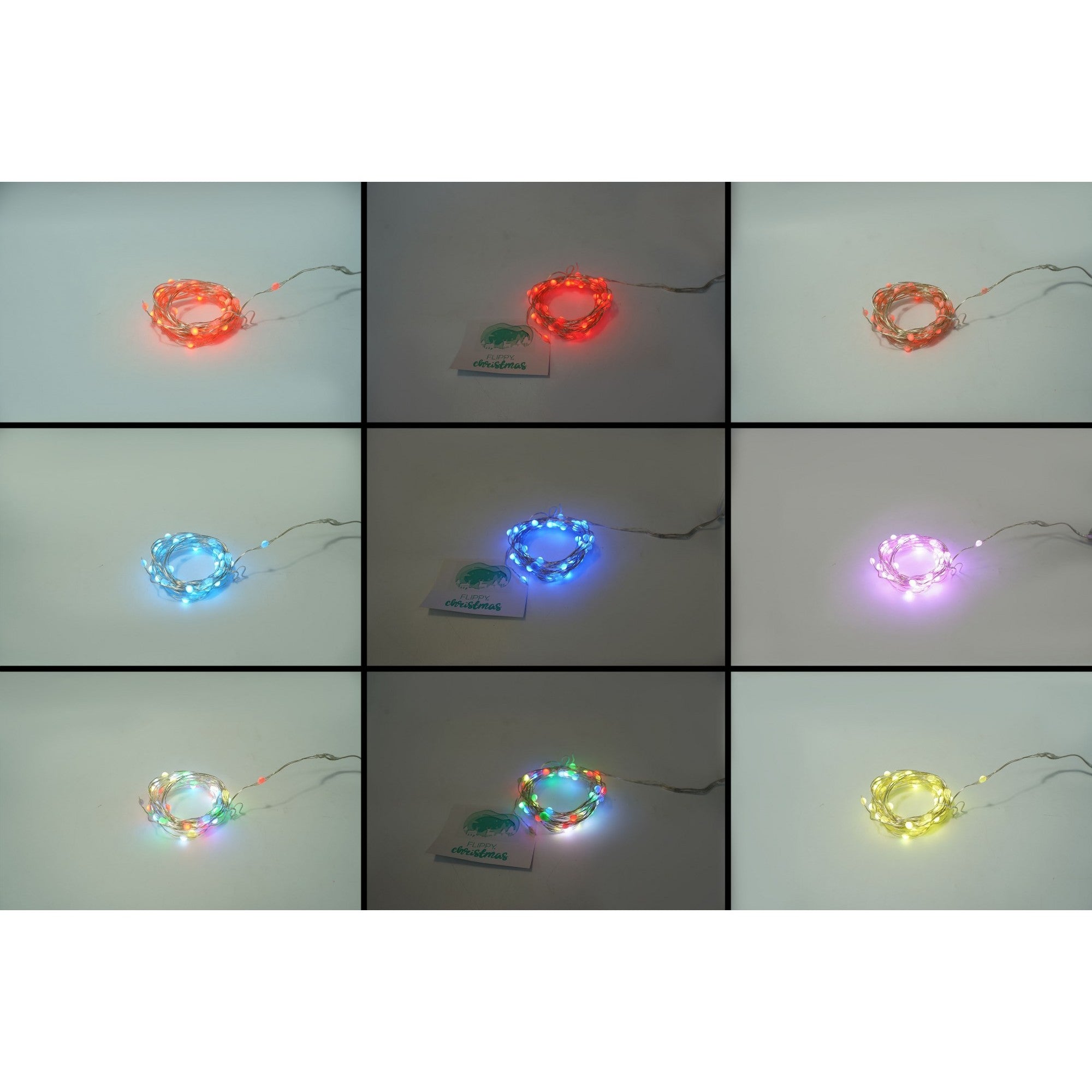 Instalatie Craciun, 5 metri, 50 LED-uri, telecomanda 32 de functii, multicolor RBG, fir cupru, USB, interior, Flippy-5