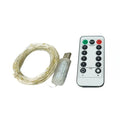 Instalatie Craciun, 5 metri, 50 LED-uri, USB, Telecomanda cu 8 functii, alb cald, Flippy-0