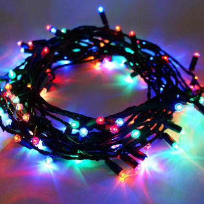 Instalatie Craciun, 70 m, 700 Led-uri ,Liniara, Multicolor, 8 jocuri de lumini, Transformator, Interconectabila, Prelungitor 3 m inclus, Fir Verde, Flippy-4