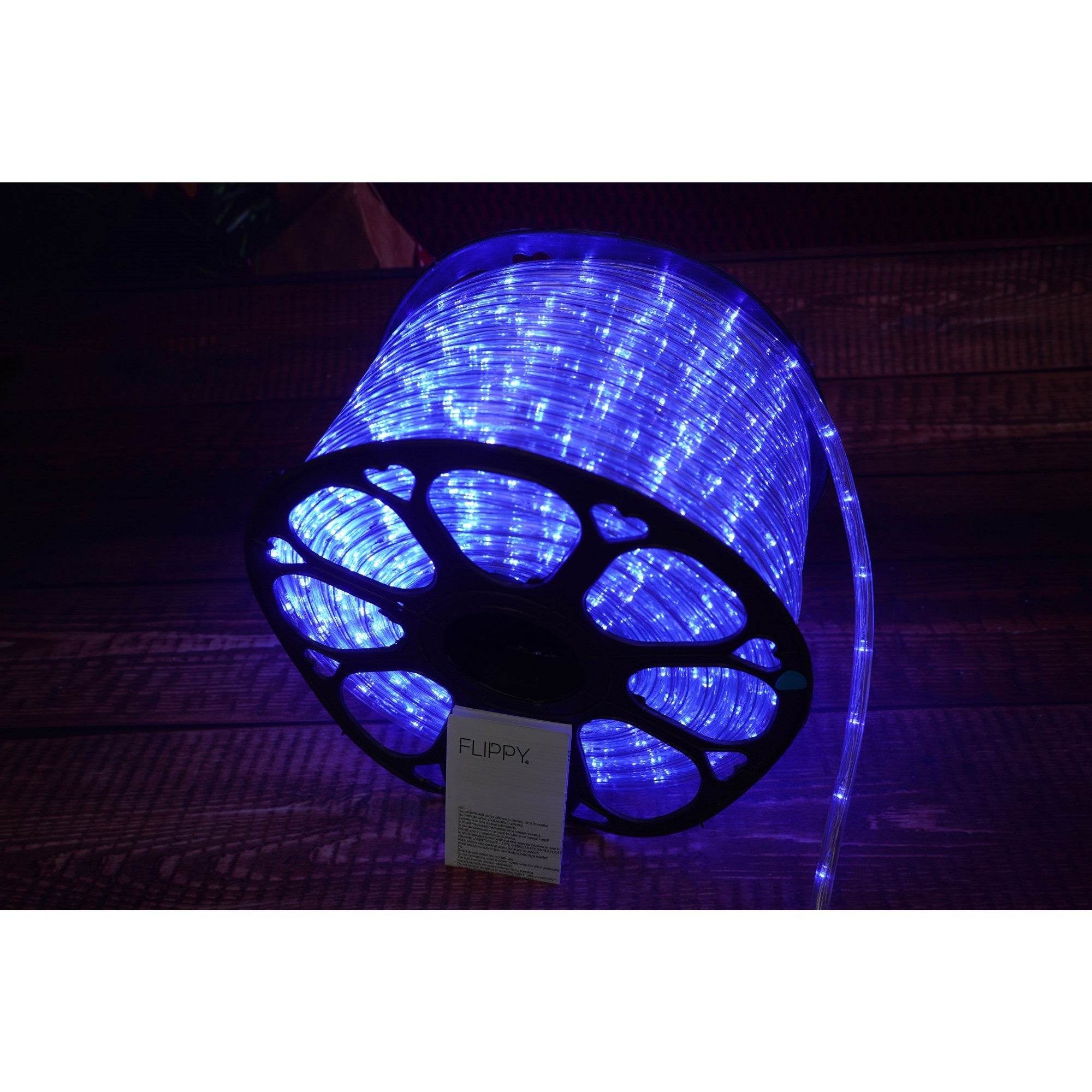 Instalatie Craciun, 96 m, 2304 Led-uri, Furtun Luminos, Albastru, Transformator, 8 jocuri de lumini, Sectionabila, 220 V, Flippy-2