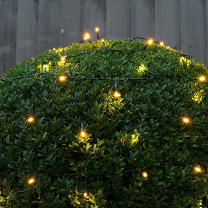 Instalatie Craciun liniara, cu transformator, 20 m, Alb Cald, 200 LED-uri V5, 8 jocuri de lumini, fir verde, Flippy-6
