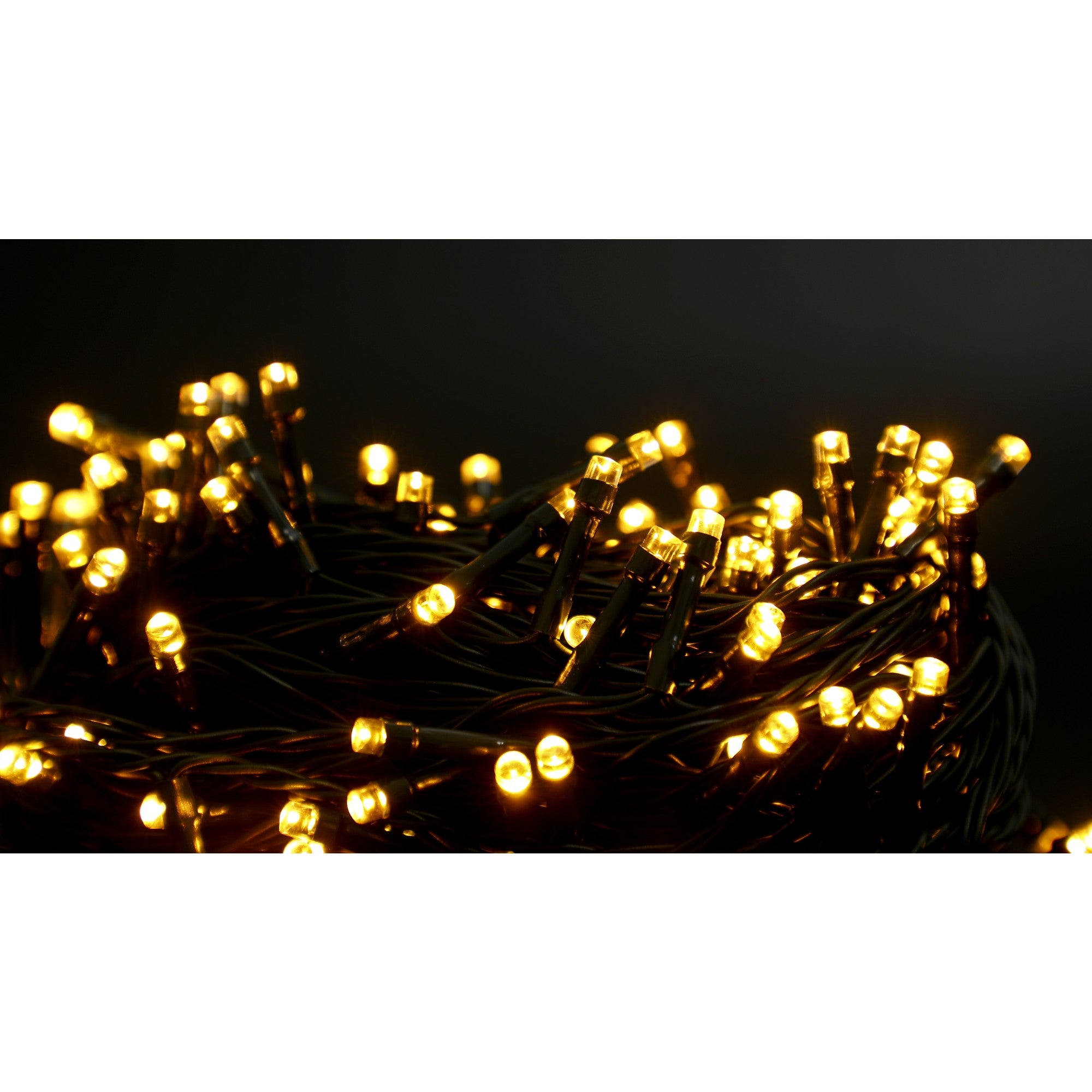 Instalatie Craciun liniara, cu transformator, 20 m, Alb Cald, 200 LED-uri V5, 8 jocuri de lumini, fir verde, Flippy-4