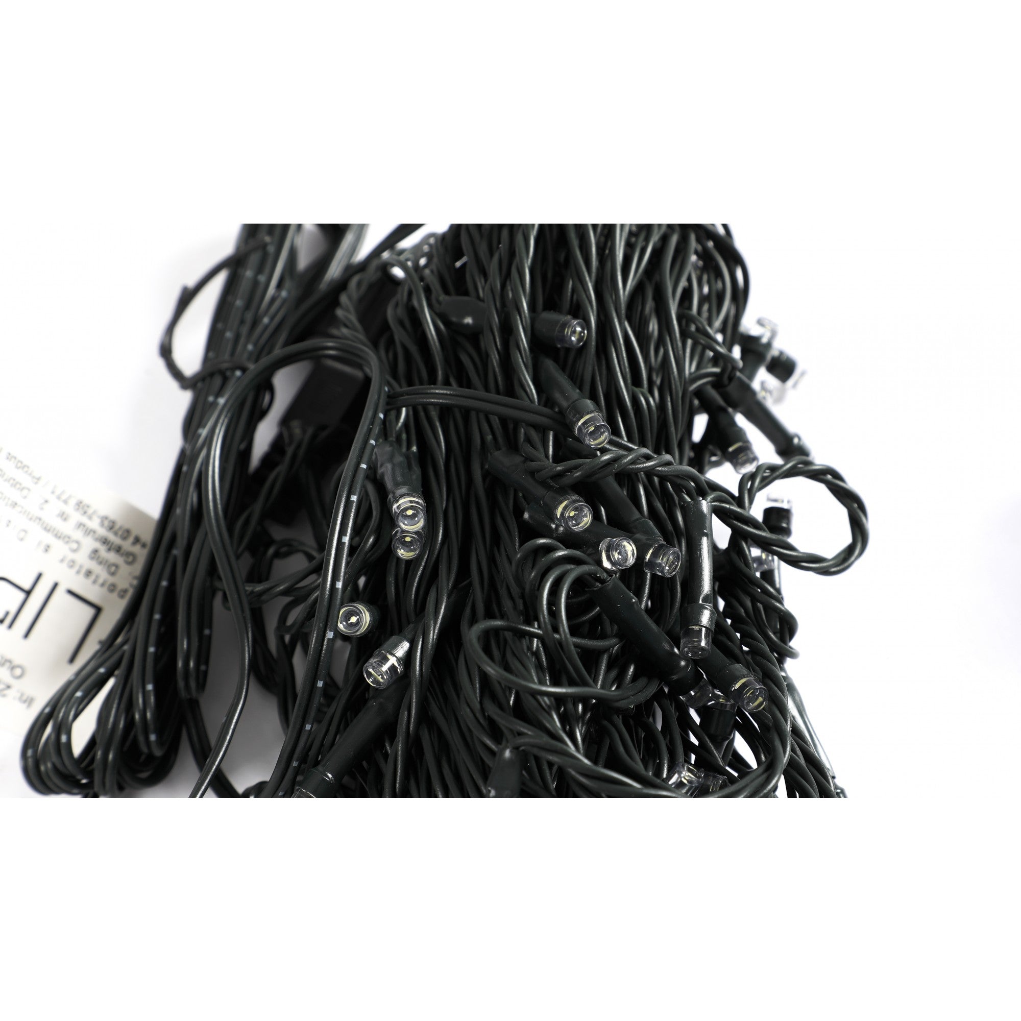 Instalatie Craciun liniara, cu transformator 31V, 10m, Alb Rece, 100 LED-uri V5, 8 jocuri de lumini, Fir verde, Flippy-2