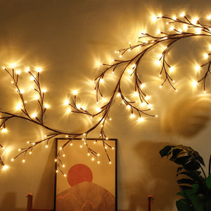 Instalatie Craciun tip Creanga Flippy, 144 LED-uri, Conectare la Retea, 8 Jocuri de Lumini, Telecomanda, 2.5 m, Prelungitor 2 m, 3V, 1.5V, Fir Negru, Alb Cald-0