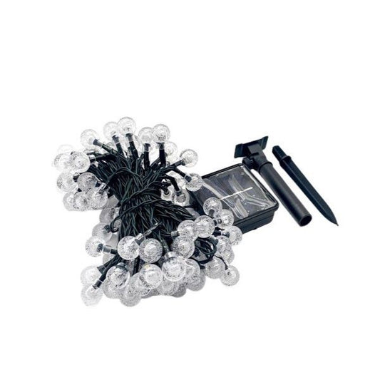 Instalatie Craciun, Tip Globuri de cristal, 200 Led-uri, 22 metri, Multicolor, Energie solara, Senzor de lumina, Flippy-0