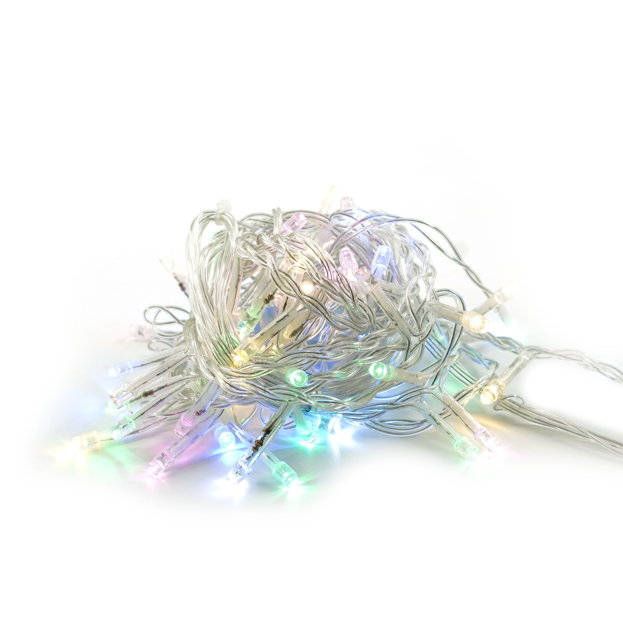 Instalatie Craciun, Tip Perdea, 1 m x 1 m, 60 LED-uri, Multicolor, Controler, 8 jocuri de lumini, Interconectabila, Fir transparent, Interior/ Exterior, Yoto-3