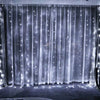Instalatie Craciun, Tip Perdea, IP44, 3 m x 3 m, 240 LED-uri, Alb rece, cu 8 jocuri de lumini, 31 V, 9W, Interconectabila, Prelungitor 3 m inclus, Fir transparent, Interior/ Exterior, Flippy-0