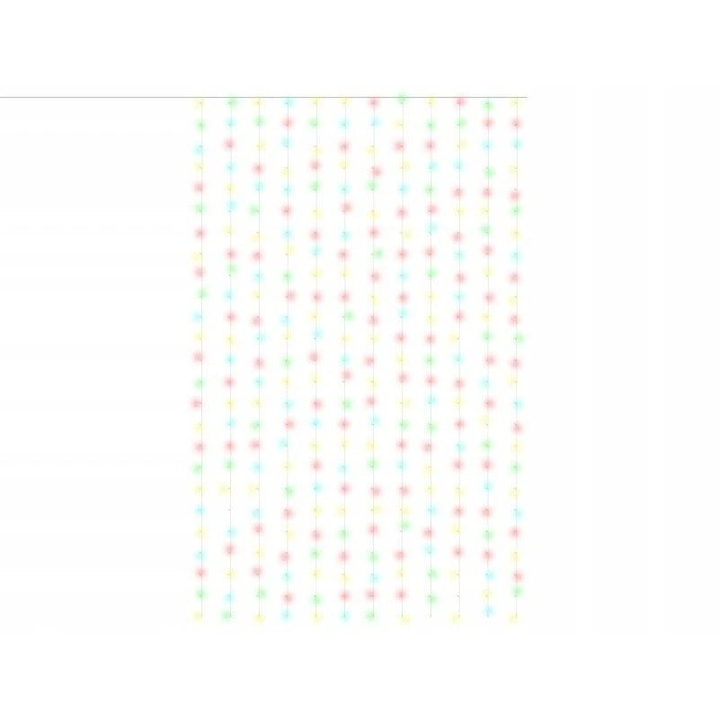 Instalatie Craciun, Tip Perdea IP44, 3m x 1m, 100 Led-uri, Multicolor, USB si telecomanda cu 8 functii, Flippy-6