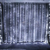 Instalatie Craciun, Tip Perdea, IP44, 9 m x 3 m, 720 LED-uri, Alb rece, cu 8 jocuri de lumini, 31 V, 9W, Interconectabila, Prelungitor 3 m inclus, Fir transparent, Interior/ Exterior, Flippy-0
