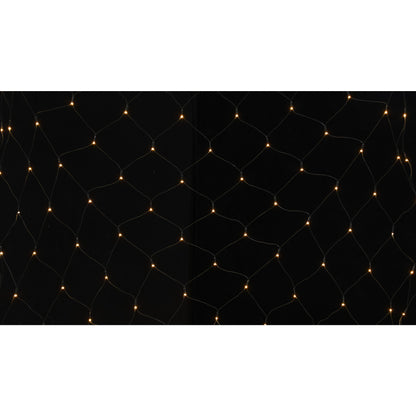 Instalatie Craciun tip plasa, cu transformator 31V, 1.5 m x 1.5 m, Alb Cald, 120 LED-uri V5, 8 jocuri de lumini, fir verde, Flippy-5