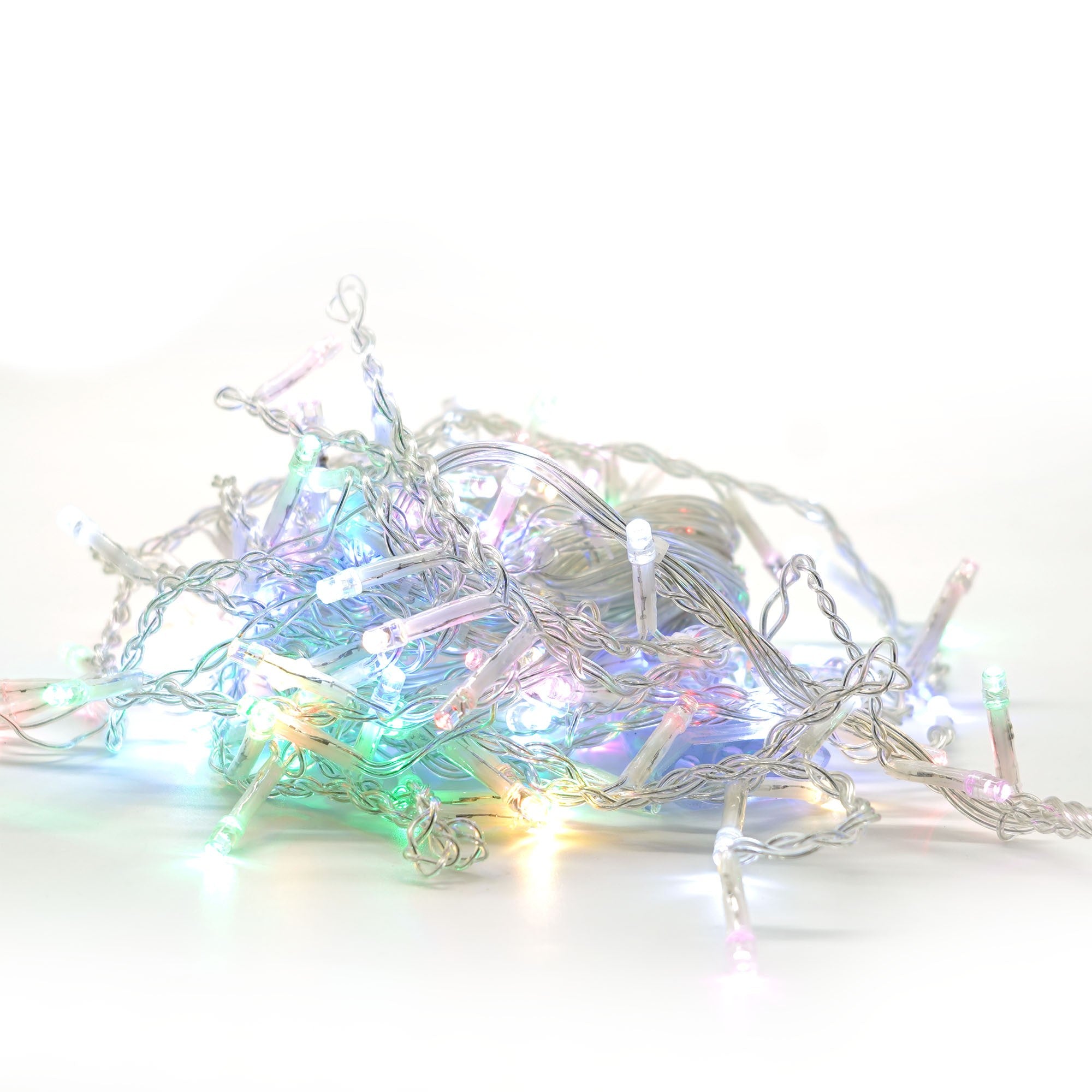 Instalatie Craciun Yoto, Tip Franjuri/Turturi, 4 m, 120 LED-uri, Prelungitor 1.5 m, 8 Jocuri de Lumini, Interconectabila, Conectare la Retea, Fir transparent, Interior/Exterior, Multicolor-9