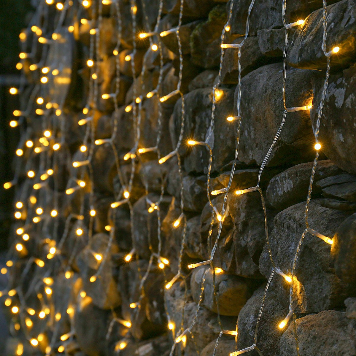Instalatie Craciun Yoto, Tip Perdea, 2 m x 1 m, 120 LED-uri, Prelungitor 1.5 m, 8 Jocuri de Lumini, Interconectabila, Fir transparent, Interior/Exterior, Alb Cald-4