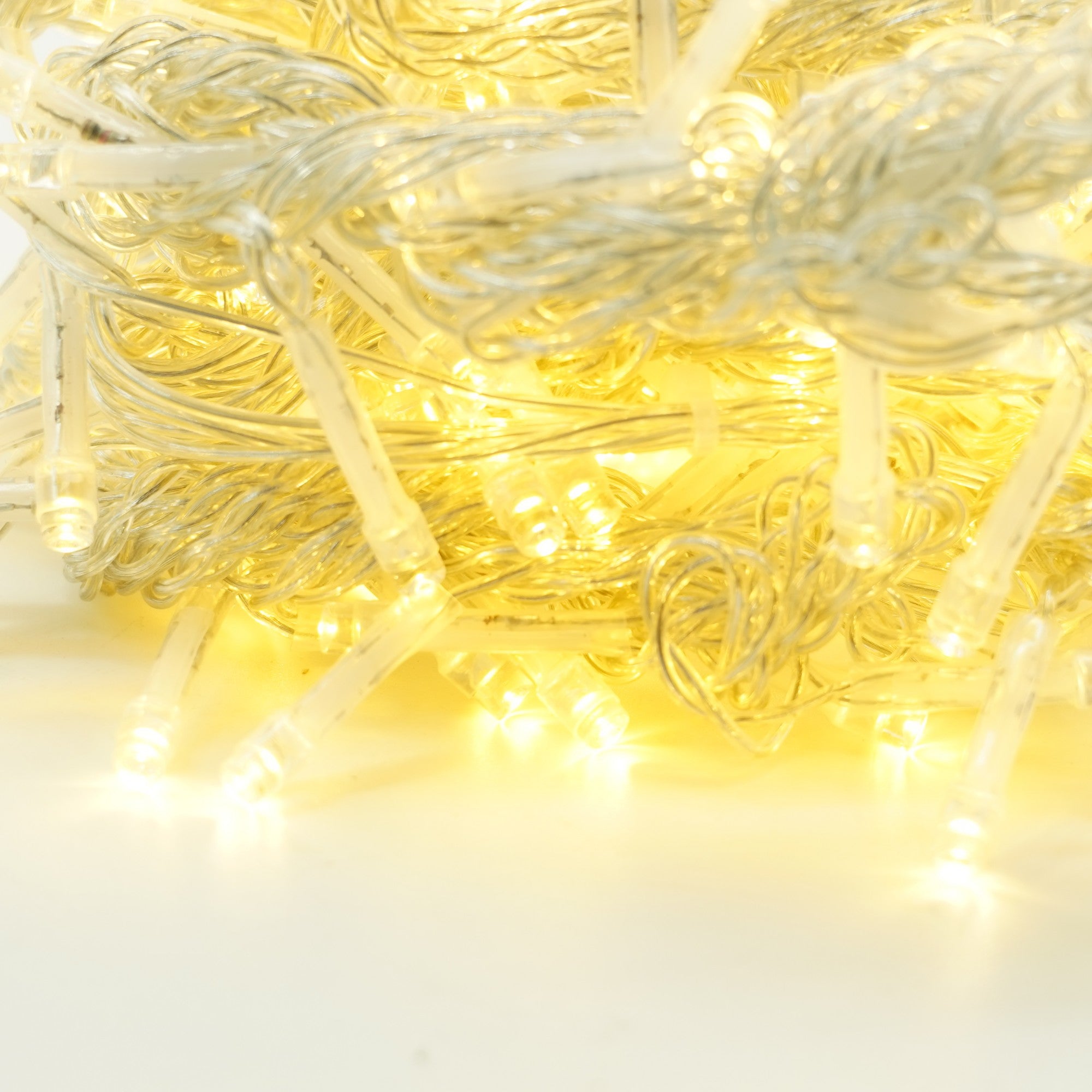 Instalatie Craciun Yoto, Tip Perdea, 2 m x 2 m, 240 LED-uri, Prelungitor 1.5 m, 8 Jocuri de Lumini, Interconectabila, Fir transparent, Interior/Exterior, Alb Cald-6