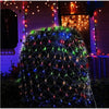 Instalatie Craciun Yoto, Tip Plasa, 1.5 m x 1.5 m, 120 LED-uri, Prelungitor 1.5 m, 8 Jocuri de Lumini, Interconectabila, Fir transparent, Interior/Exterior, Multicolor-0