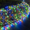 Instalatie Craciun Yoto, Tip Plasa, 3 m x 1 m, 160 LED-uri, Prelungitor 1.5 m, 8 Jocuri de Lumini, Interconectabila, Fir transparent, Interior/Exterior, Multicolor-0