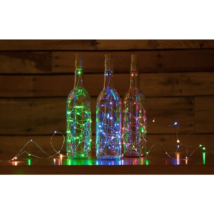 Instalatie de Craciun, Liniara, 3 m, Baterii, 30 LED-uri, 2 Jocuri de Lumini, Fir Cupru, Multicolor-5