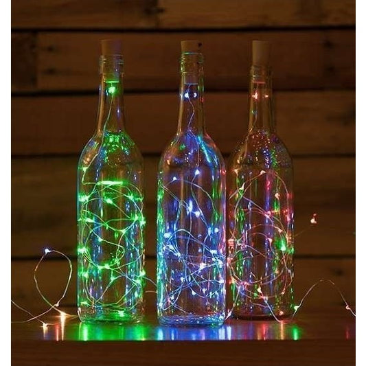 Instalatie de Craciun cu Baterii Tip Liniar, 2 jocuri de lumini, Fir Cupru 5 m 50 LED -uri, Multicolor-0
