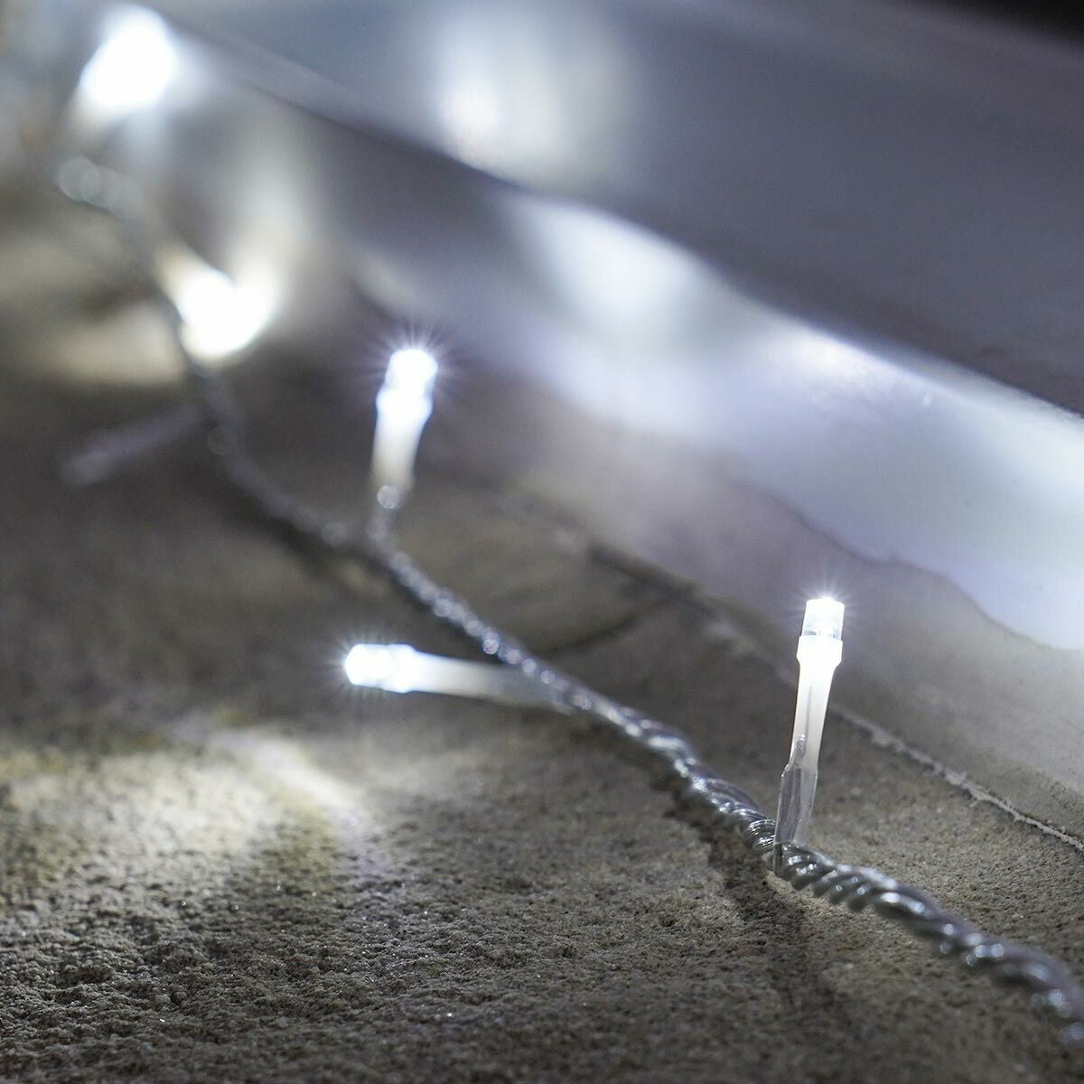 Instalatie de Craciun cu Baterii Tip Liniar, 2 jocuri de lumini, Fir Transparent 3 m 30 LED -uri, Alb Rece-6