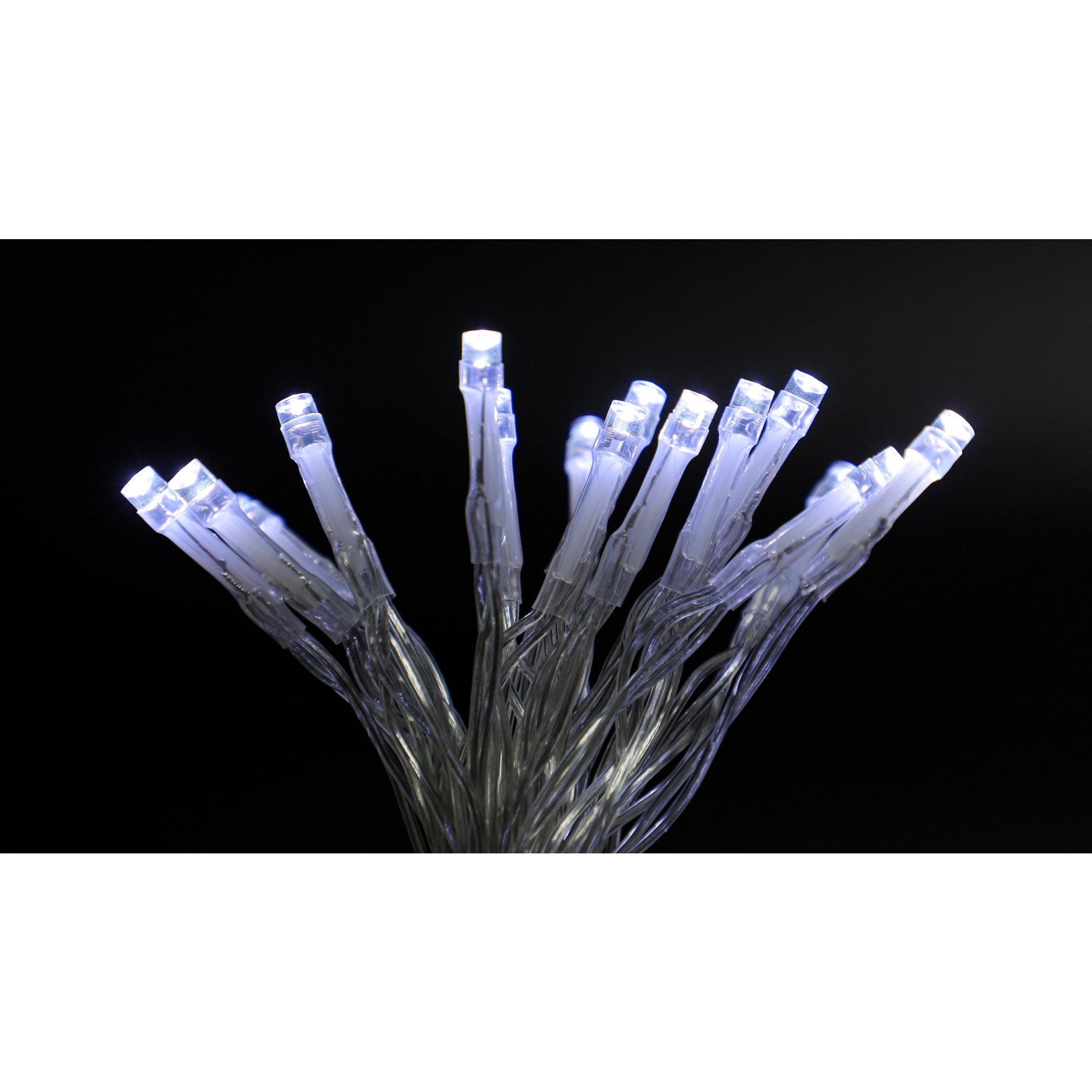 Instalatie de Craciun cu Baterii Tip Liniar, 2 jocuri de lumini, Fir Transparent 3 m 30 LED -uri, Alb Rece-8