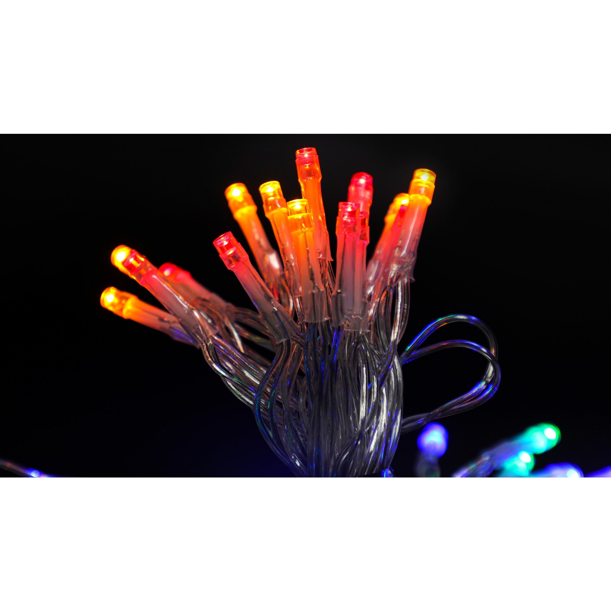 Instalatie de Craciun cu Baterii Tip Liniar, 2 jocuri de lumini, Fir Transparent 3 m 30 LED -uri, Multicolor-6