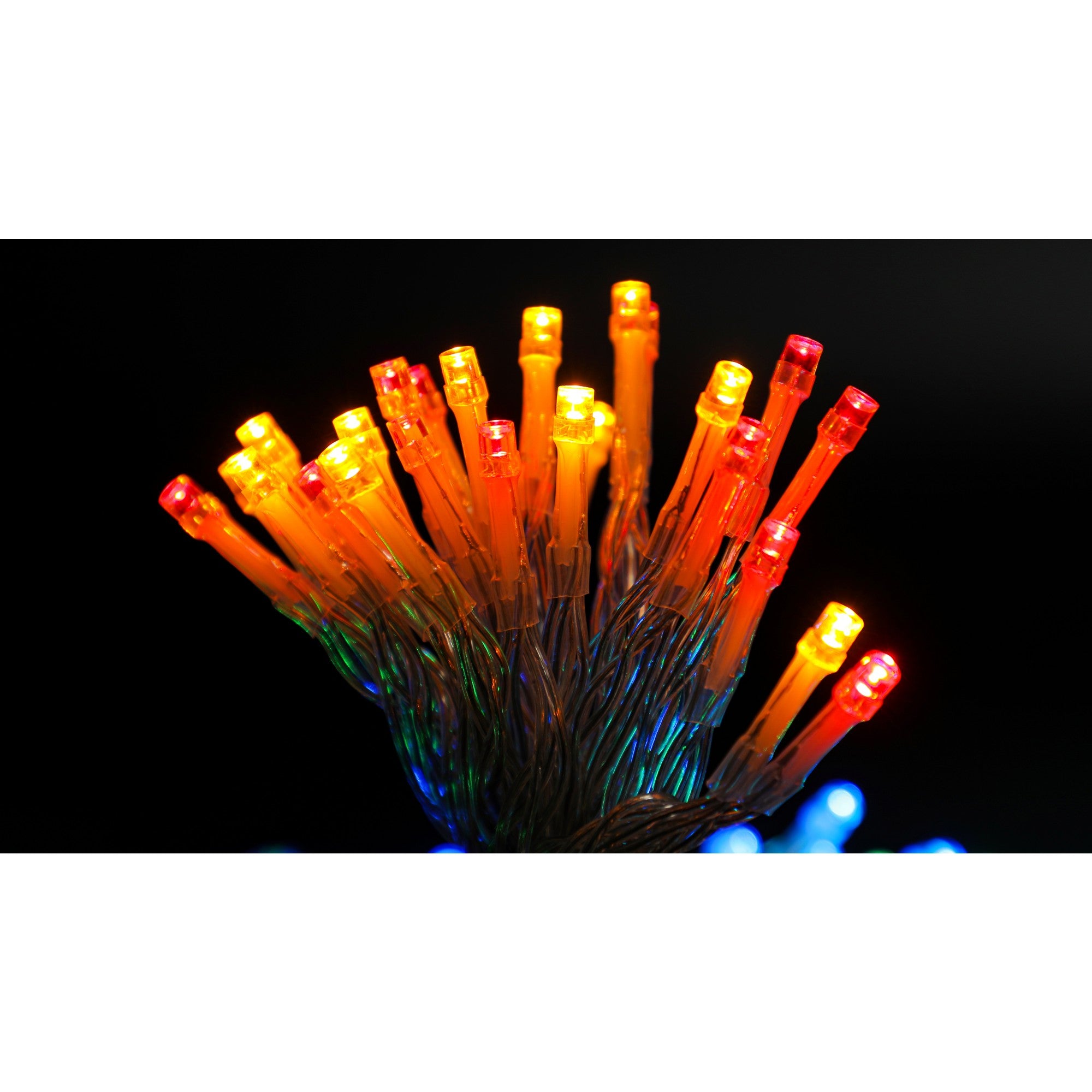 Instalatie de Craciun cu Baterii Tip Liniar, 2 jocuri de lumini, Fir Transparent 5 m 50 LED -uri, Multicolor-8