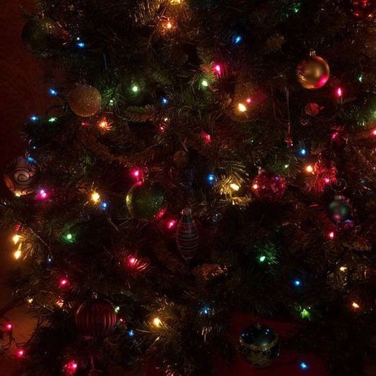 Instalatie de Craciun cu Baterii Tip Liniar, 2 jocuri de lumini, Fir Verde 1 m 10 LED -uri, Multicolor-1