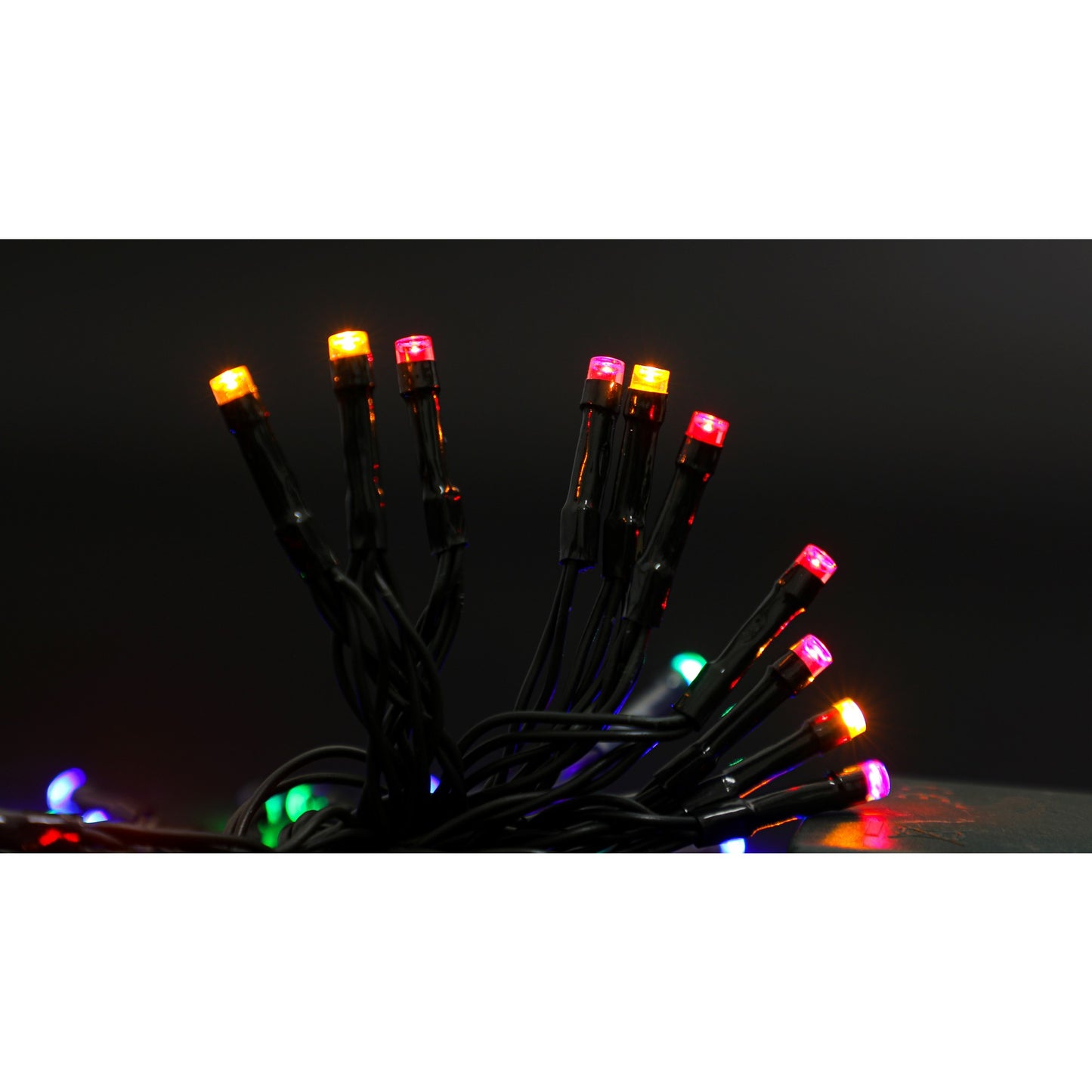 Instalatie de Craciun cu Baterii Tip Liniar, 2 jocuri de lumini, Fir Verde 3 m 30 LED -uri, Multicolor-6
