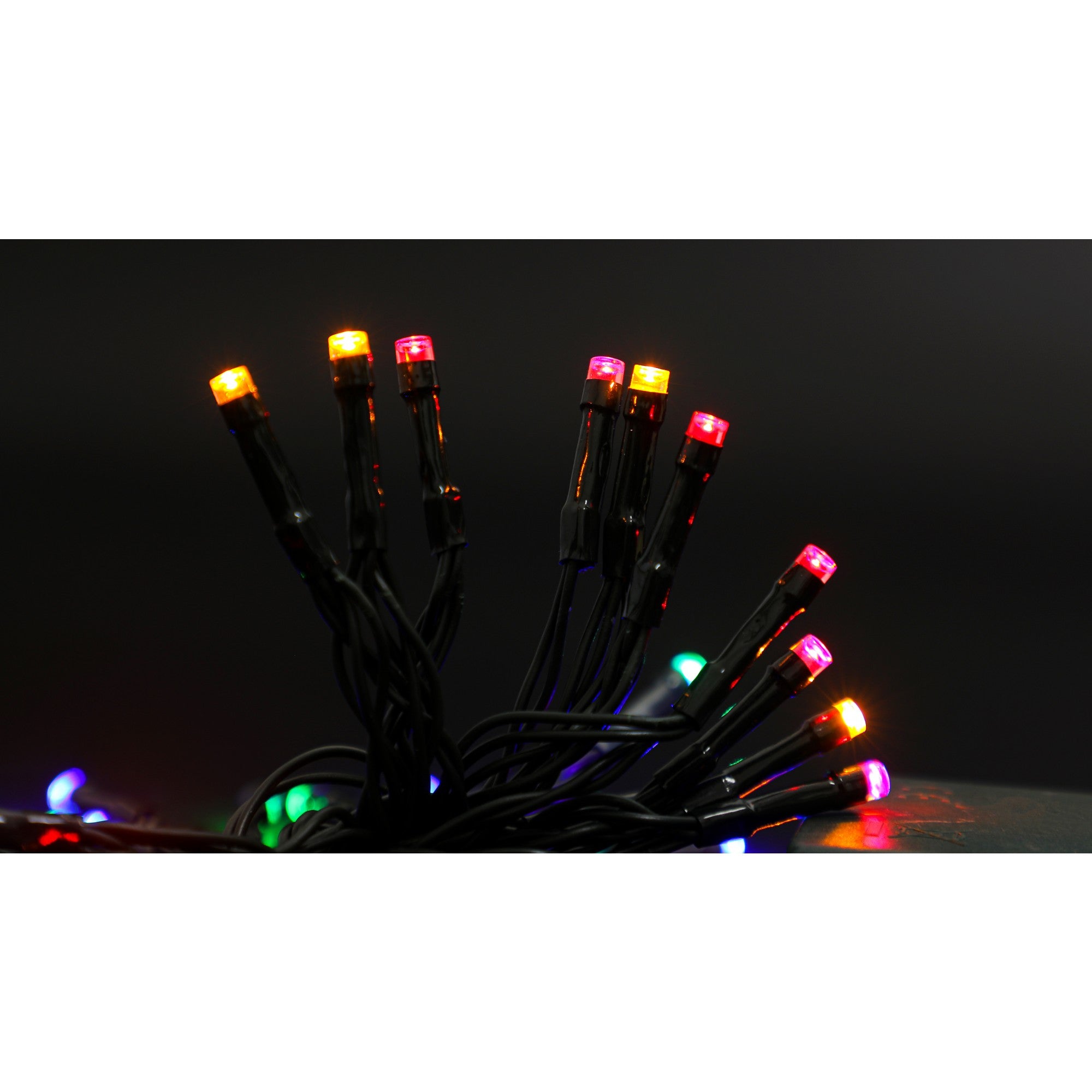 Instalatie de Craciun cu Baterii Tip Liniar, 2 jocuri de lumini, Fir Verde 3 m 30 LED -uri, Multicolor-6