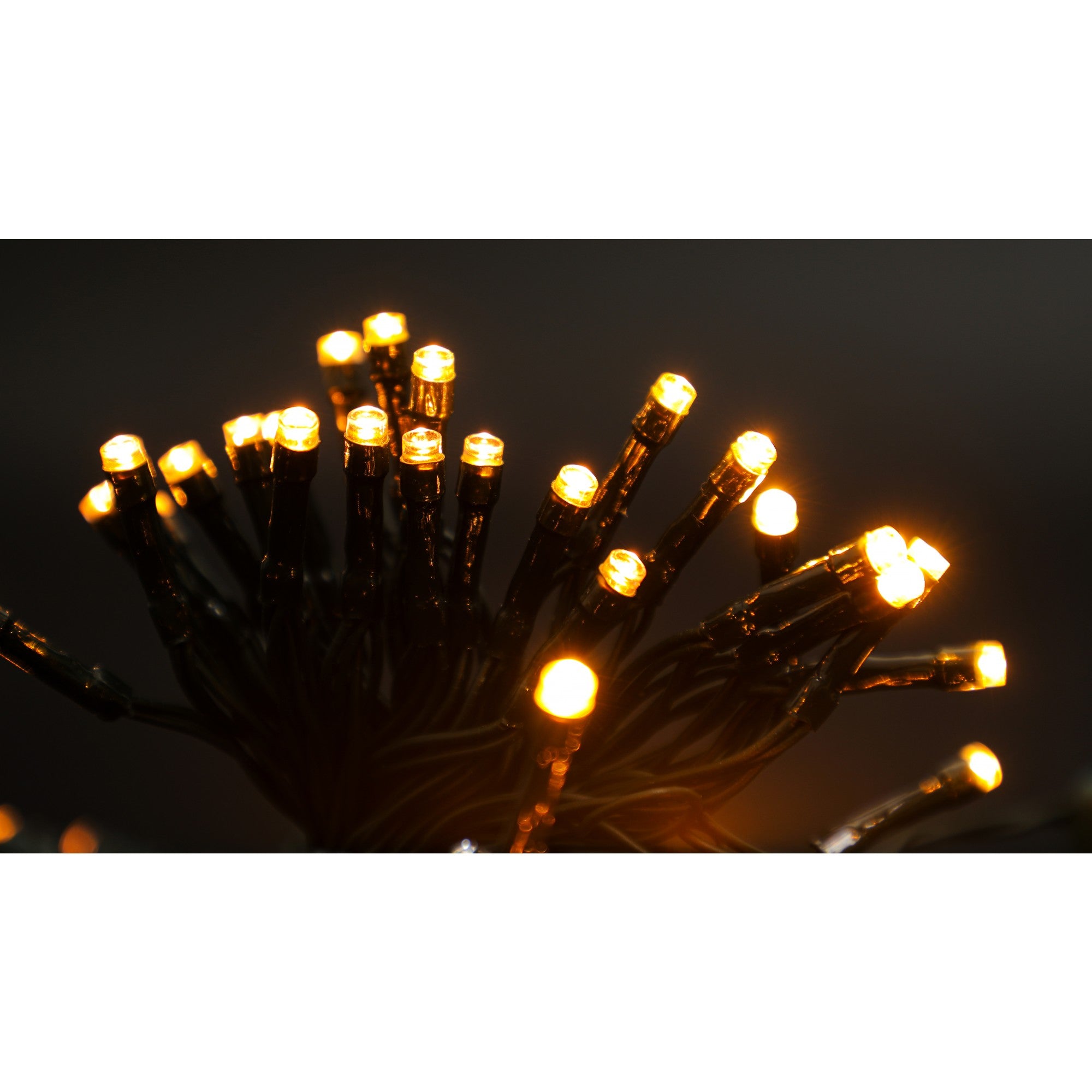 Instalatie de Craciun cu Baterii Tip Liniar, 2 jocuri de lumini, Fir Verde 5 m 50 LED -uri, Alb Cald-5