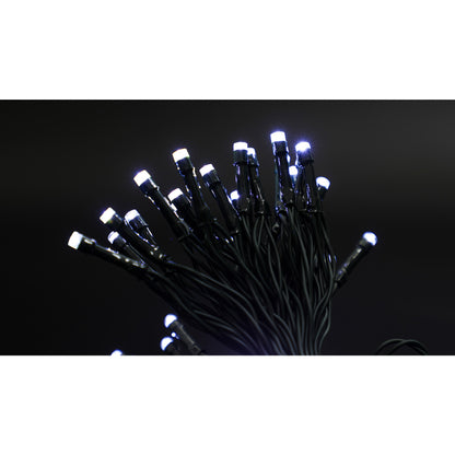 Instalatie de Craciun cu Baterii Tip Liniar, 2 jocuri de lumini, Fir Verde 5 m 50 LED -uri, Alb Rece-7
