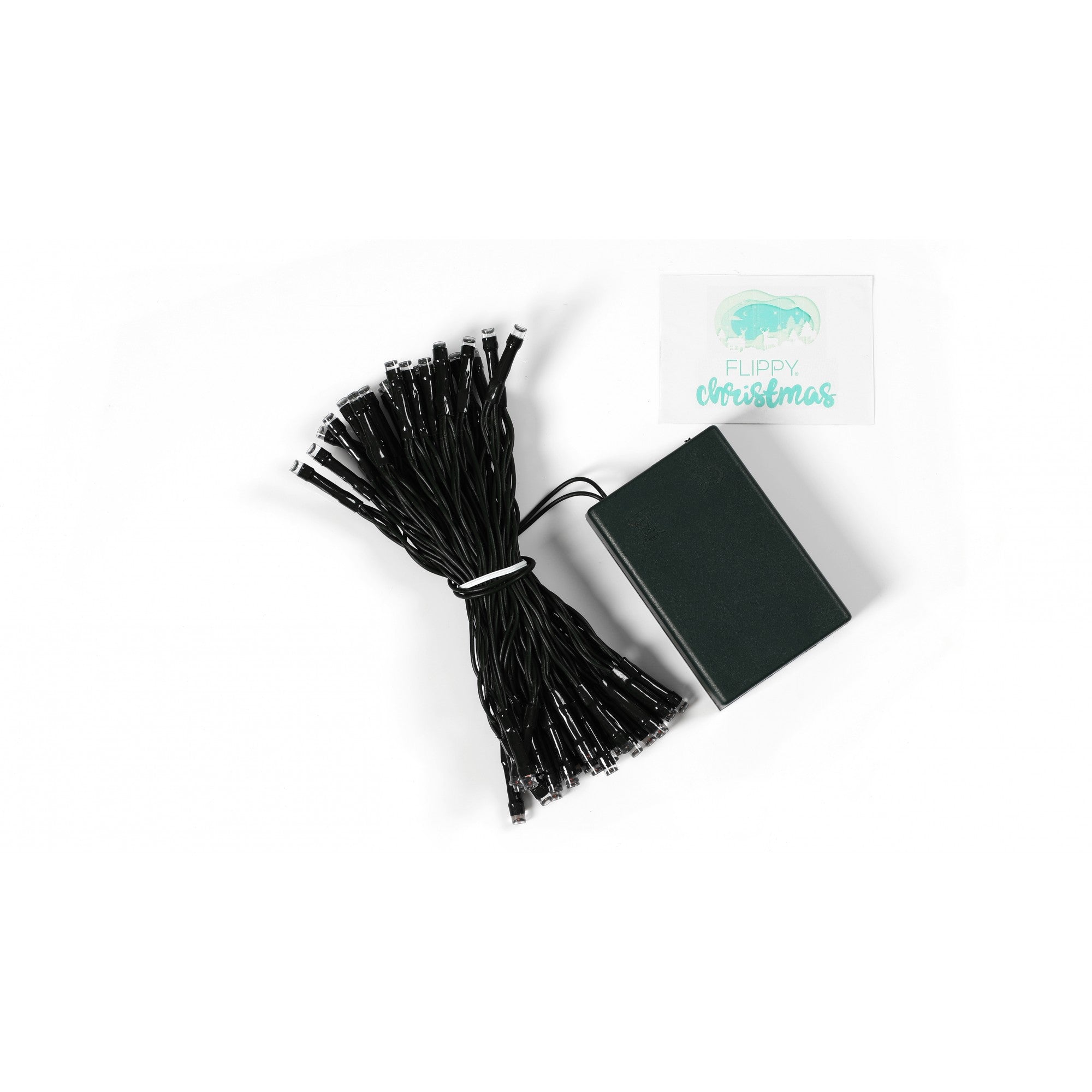 Instalatie de Craciun cu Baterii Tip Liniar, 2 jocuri de lumini, Fir Verde 5 m 50 LED -uri, Multicolor-5