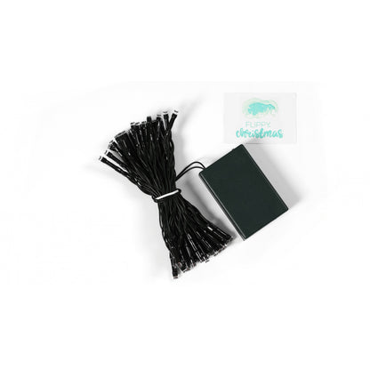 Instalatie de Craciun cu Baterii Tip Liniar, 2 jocuri de lumini, Fir Verde 5 m 50 LED -uri, Multicolor-5