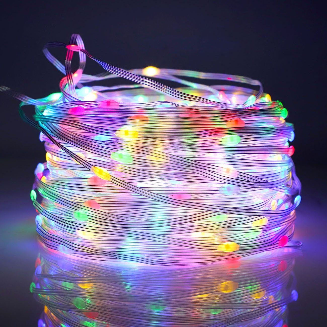 Instalatie de Craciun Flippy, liniara, cu 200 micro LED-uri, 20 m, 220V, conectare la retea, cu 8 jocuri de lumini, interior/exterior, fir transparent, 3 fire cupru, multicolora-3