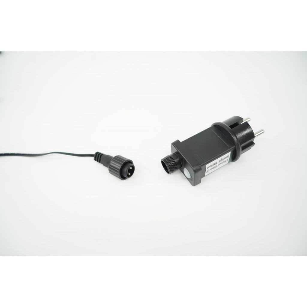 Sectiune Instalatie de Craciun Flippy® Tip Franjuri, 8 jocuri de lumini  5 m, 143 LED-uri, Interconectabila, Fir Negru, Alb Cald, Atentie! Nu contine alimentator-2