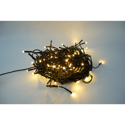 Sectiune Instalatie de Craciun Flippy® Tip Franjuri, 8 jocuri de lumini  5 m, 143 LED-uri, Interconectabila, Fir Negru, Alb Cald, Atentie! Nu contine alimentator-4