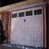 Instalatie de Craciun Flippy® Tip Perdea, 3 x 3 m, 320 LED-uri, Interconectabila, Alb Rece-0