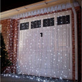 Instalatie de Craciun Flippy® Tip Perdea, 3 x 3 m, 320 LED-uri, Interconectabila, Alb Rece-0