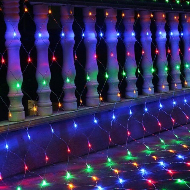 Instalatie de Craciun, Flippy®, Tip Plasa, 2 x 2 m, 160 LED-uri, Interconectabila, Multicolor-1