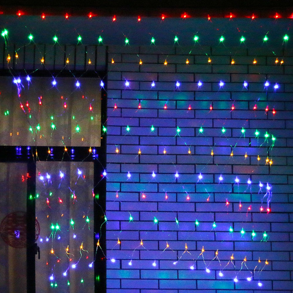 Instalatie de Craciun, Flippy®, Tip Plasa, 2 x 2 m, 160 LED-uri, Interconectabila, Multicolor-2
