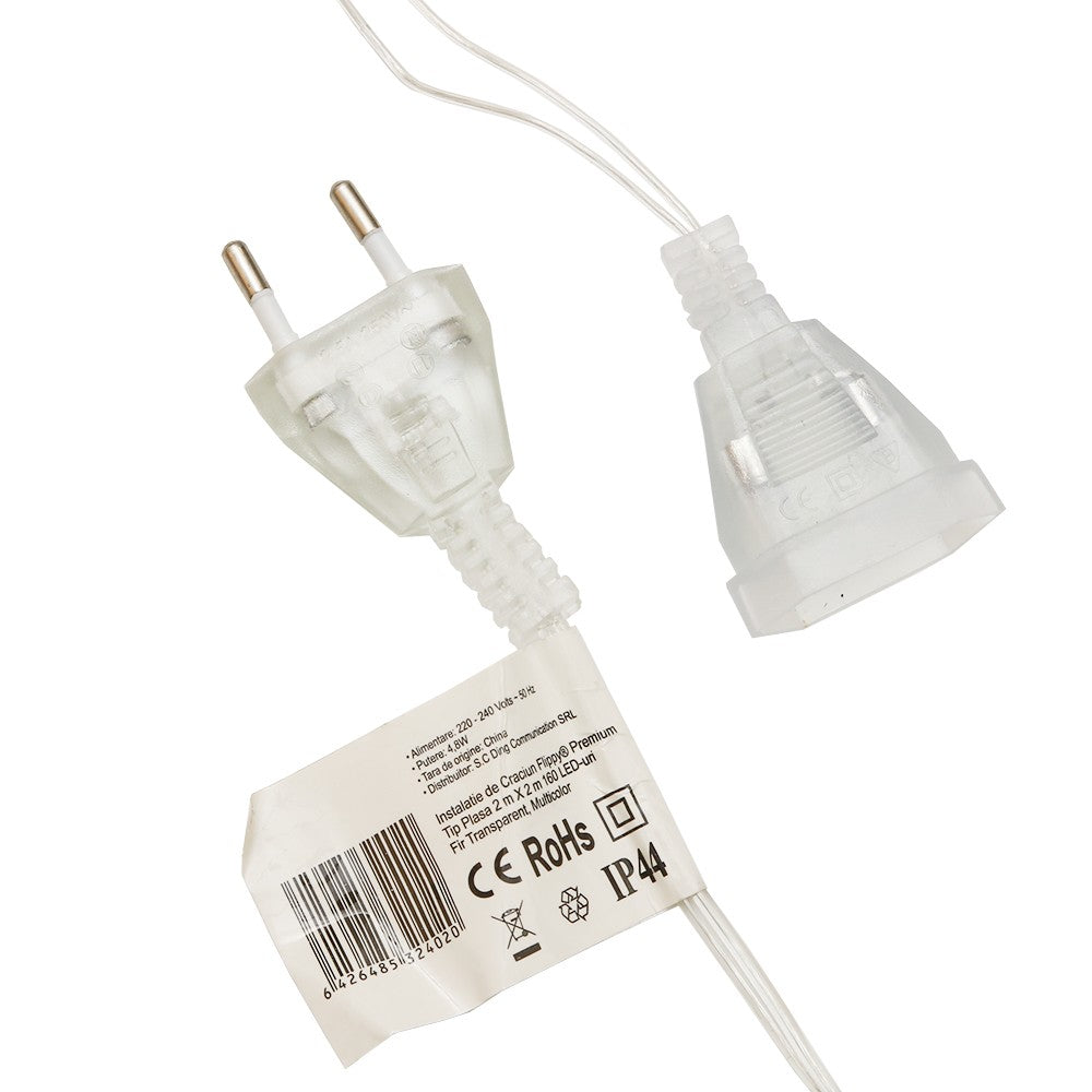 Instalatie de Craciun, Flippy®, Tip Plasa, 2 x 2 m, 160 LED-uri, Interconectabila, Multicolor-5