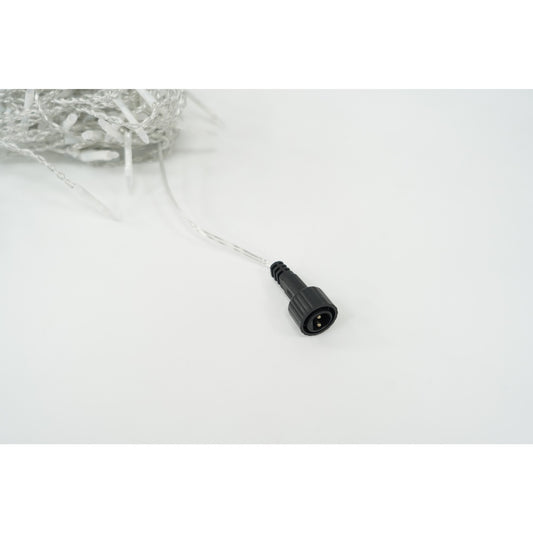 Instalatie de Craciun Flippy® Tip Turturi, 8 jocuri de lumini Sectiune 3 m, 96 LED-uri, Interconectabila, Fir Transparent, Alb Rece-1