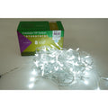 Instalatie de Craciun Flippy® Tip Turturi, 8 jocuri de lumini Sectiune 3 m, 96 LED-uri, Interconectabila, Fir Transparent, Alb Rece-0