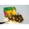 Instalatie de Craciun Flippy® Tip Turturi, 8 jocuri de lumini Sectiune 3 m, 96 LED-uri, Interconectabila, Fir Negru, Alb Cald-0