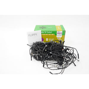 Instalatie de Craciun Flippy® Tip Turturi, 8 jocuri de lumini Sectiune 5 m, 143 LED-uri, Interconectabila, Fir Negru, Multicolor-0