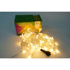 Instalatie de Craciun Flippy® Tip Turturi, Franjuri cu Flash, Sectiune 3 m, 96 LED-uri, Interconectabila, Fir Transparent, Alb Cald-0