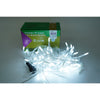 Instalatie de Craciun Flippy® Tip Turturi, Franjuri cu Flash, Sectiune 3 m, 96 LED-uri, Interconectabila, Fir Transparent, Alb Rece-0