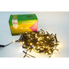 Instalatie de Craciun Flippy® Tip Turturi, Franjuri cu Flash, Sectiune 4 m, 132 LED-uri, Interconectabila, Fir Negru, Alb Cald-0